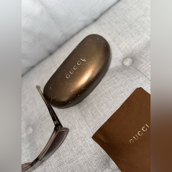 VINTAGE GUCCI Designer Sunglasses Brown Square GG 3179 OTOS8 19466 - Picture 9 of 16